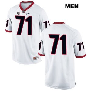 Men's Georgia Bulldogs NCAA #71 Andrew Thomas Nike Stitched White Authentic No Name College Football Jersey BVM5554FF